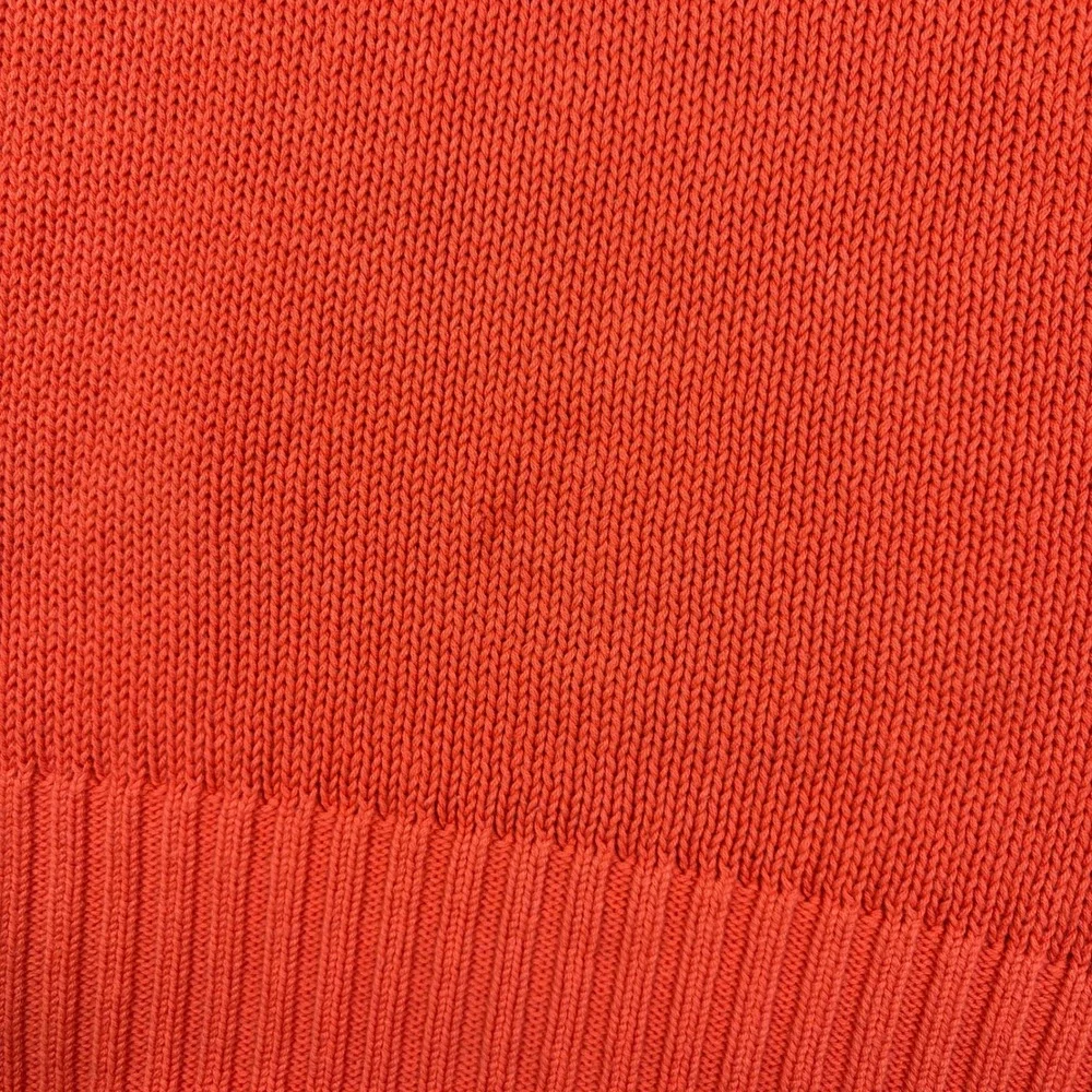 Polo Ralph Lauren Mens Orange Cotton Shaker Knit Crewneck Sweater Large